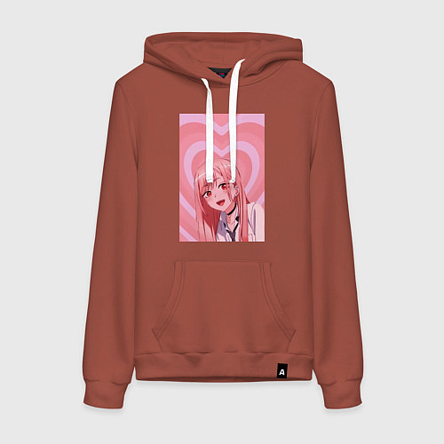 Женская толстовка-худи Марин Китагава: Сердца / Кирпичный – фото 1