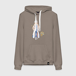 Толстовка-худи хлопковая женская Жрица из аниме Goblin Slayer, цвет: утренний латте
