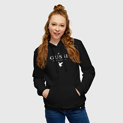 Толстовка-худи хлопковая женская Гусси - сделано в России, цвет: черный — фото 2