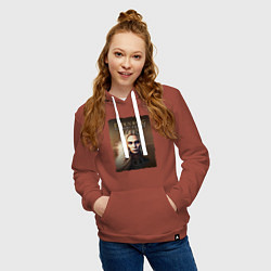 Толстовка-худи хлопковая женская Elden ring Shadow of the erdtree - The open world, цвет: кирпичный — фото 2