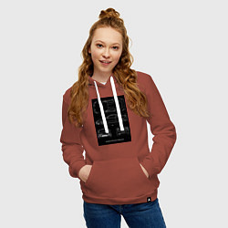 Толстовка-худи хлопковая женская Mitsubishi Eclipse, цвет: кирпичный — фото 2