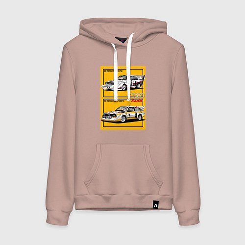 Женская толстовка-худи Audi гоночные / Пыльно-розовый – фото 1