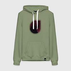 Толстовка-худи хлопковая женская Орёл со шрамом, цвет: авокадо