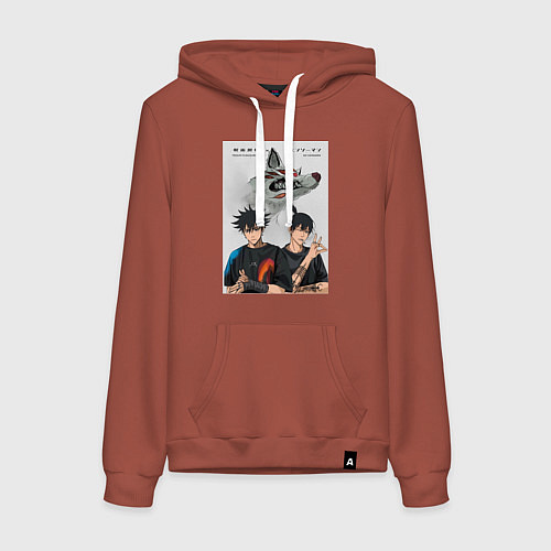 Женская толстовка-худи Магическая битва Мэгуми Фусигуро Аки Хаякава / Кирпичный – фото 1