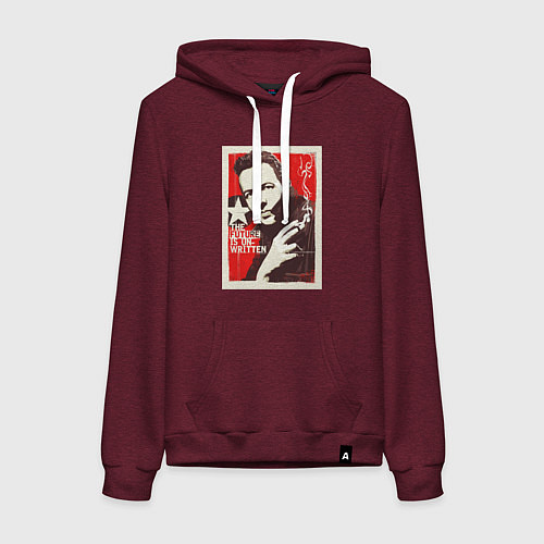 Женская толстовка-худи Joe Strummer of the Clash / Меланж-бордовый – фото 1