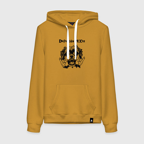 Женская толстовка-худи Depeche Mode - rock dog / Горчичный – фото 1