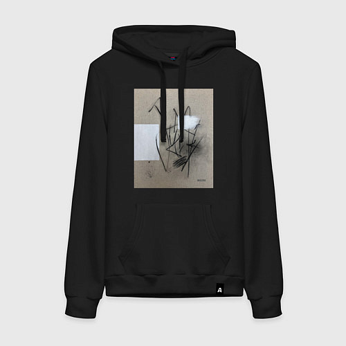 Женская толстовка-худи Abstract graphic charcoal / Черный – фото 1