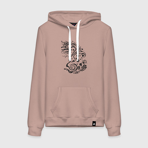 Женская толстовка-худи Вдохновение из природы / Пыльно-розовый – фото 1