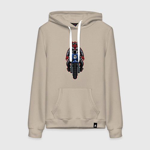 Женская толстовка-худи Кабан байкер / Миндальный – фото 1