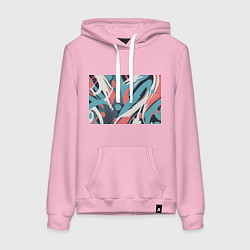 Женская толстовка-худи Граффити в пастельных тонах абстракция