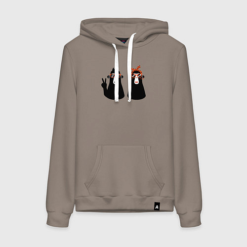 Женская толстовка-худи Крутые обезьянки / Утренний латте – фото 1