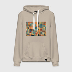 Толстовка-худи хлопковая женская Inspired by Paul Klee, цвет: миндальный