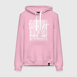 Толстовка-худи хлопковая женская Slipknot - people shit, цвет: светло-розовый
