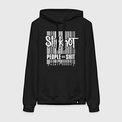 Толстовка-худи хлопковая женская Slipknot - people shit, цвет: черный