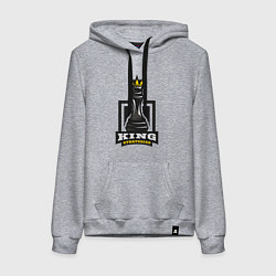 Толстовка-худи хлопковая женская Королевские стратегии, цвет: меланж