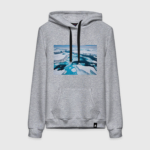 Женская толстовка-худи Арктический лед / Меланж – фото 1