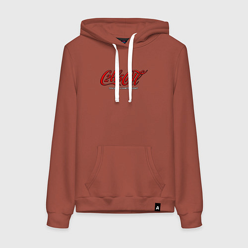 Женская толстовка-худи C2H5OH - праздник к нам приходит / Кирпичный – фото 1