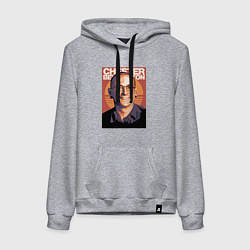 Толстовка-худи хлопковая женская Chester из Linkin park, цвет: меланж