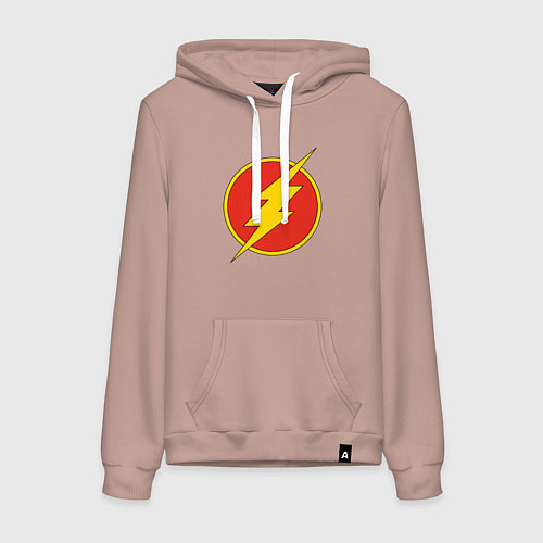 Женская толстовка-худи Flash logo / Пыльно-розовый – фото 1