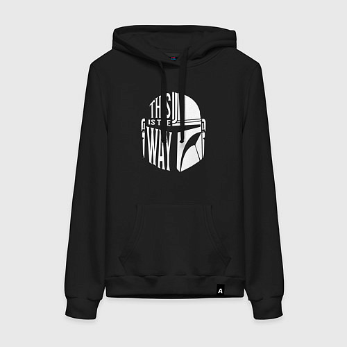 Женская толстовка-худи This is the way helmet The mandolorian / Черный – фото 1