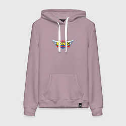 Толстовка-худи хлопковая женская Team Sonic racing - logo, цвет: сиреневый