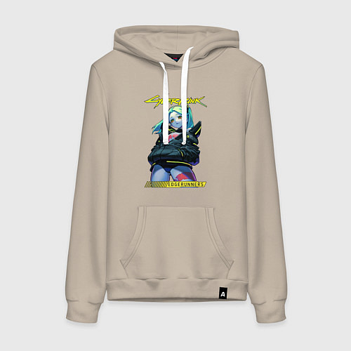 Женская толстовка-худи Rebecca - edge runners / Миндальный – фото 1