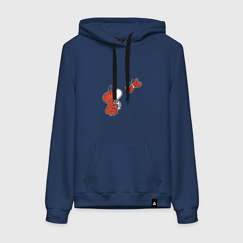 Женская толстовка-худи Божья коровка большая / Тёмно-синий – фото 1