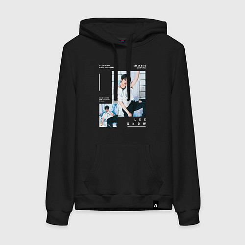 Женская толстовка-худи Lee know stray kids rockstar / Черный – фото 1