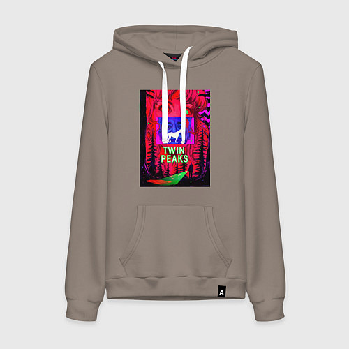 Женская толстовка-худи Загадка Лоры Палмер / Утренний латте – фото 1