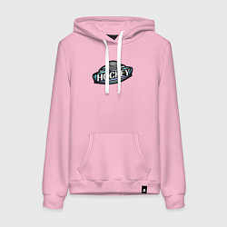 Толстовка-худи хлопковая женская Hockey sport, цвет: светло-розовый