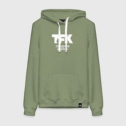 Толстовка-худи хлопковая женская Thousand Foot Krutch - logo, цвет: авокадо