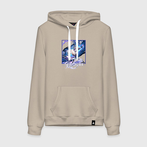 Женская толстовка-худи Серебряный Волк / Миндальный – фото 1