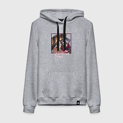 Толстовка-худи хлопковая женская Галлахер, цвет: меланж