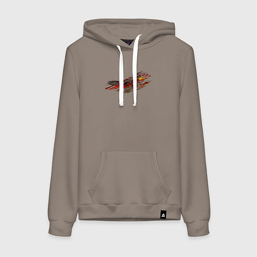 Женская толстовка-худи Орел в закате / Утренний латте – фото 1