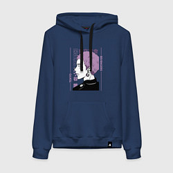 Толстовка-худи хлопковая женская Токийские мстители Такаши Мицуя, цвет: тёмно-синий