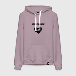 Толстовка-худи хлопковая женская Not saint valentine, цвет: сиреневый
