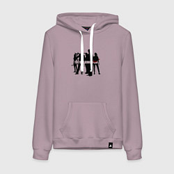 Толстовка-худи хлопковая женская Ходячие герои фильтр gamma, цвет: сиреневый