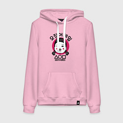 Толстовка-худи хлопковая женская South Korea girl, цвет: светло-розовый