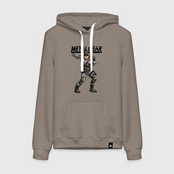 Толстовка-худи хлопковая женская Snake Solid soldier, цвет: утренний латте