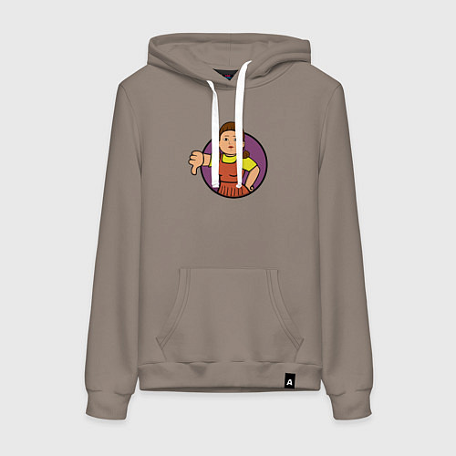 Женская толстовка-худи Squid game girl / Утренний латте – фото 1