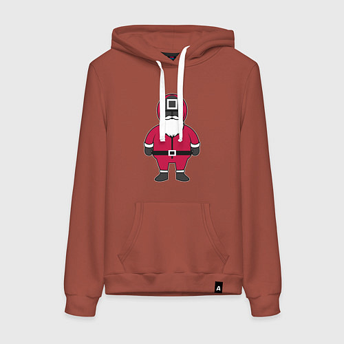 Женская толстовка-худи Squid game Santa / Кирпичный – фото 1
