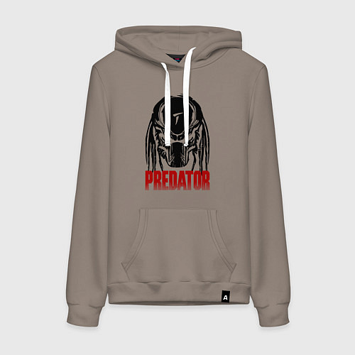 Женская толстовка-худи Хищник - шлем / Утренний латте – фото 1