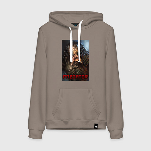 Женская толстовка-худи Predator movie / Утренний латте – фото 1
