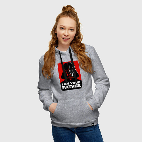 Женская толстовка-худи Darth Vader / Меланж – фото 3
