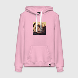 Толстовка-худи хлопковая женская Пес Эрл, цвет: светло-розовый