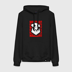 Толстовка-худи хлопковая женская Waaagh warhammer - белый, цвет: черный