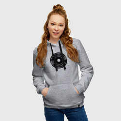 Толстовка-худи хлопковая женская Hollywood style, цвет: меланж — фото 2