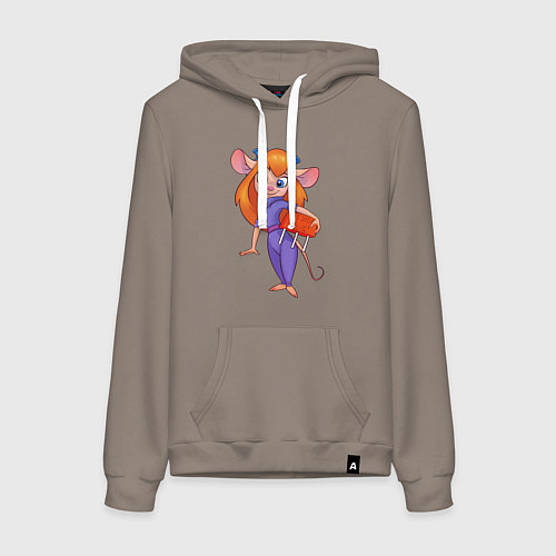 Женская толстовка-худи Rescue rangers - Gadget Hackwrench / Утренний латте – фото 1