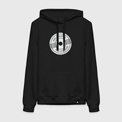Толстовка-худи хлопковая женская USA Hollywood, цвет: черный