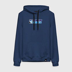 Толстовка-худи хлопковая женская Dunkin Doncic, цвет: тёмно-синий